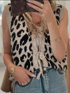 Bailey Leopard Sweater Vest