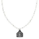 Western Initial Cattle Tag Necklace