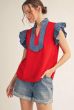 Kori Ruffled Solid Top