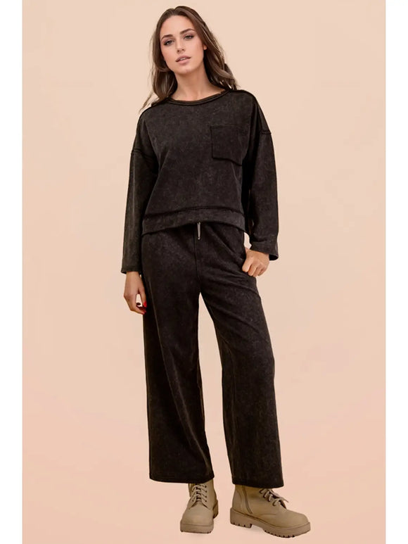 Skylar Mineral Washed Set Mocha