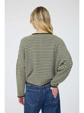 Tennile Stripe Button Down Sweater