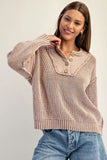 Halie Half Button Long Sleeve Pullover