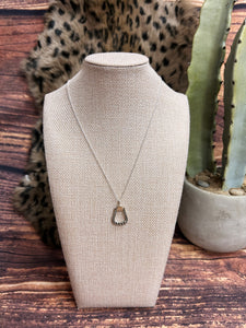 Sterling Silver Stirrup Necklace
