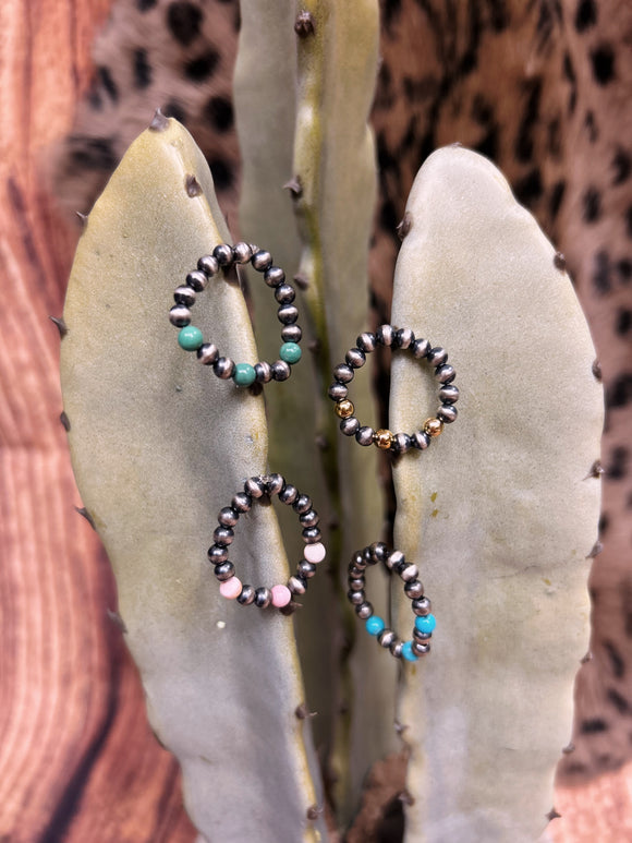 Navajo Pearl Stretch Ring