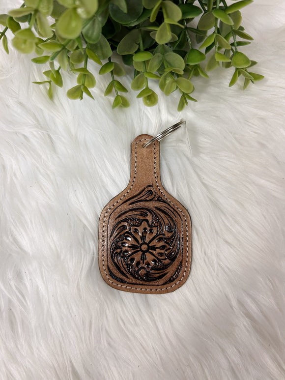 Leather Western Keychain