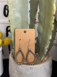 Small Navajo SAUCER Pear lEarrings