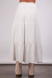 Lainey White Tiered Maxi Skirt
