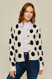 Aubrie Polka dot Cardigan