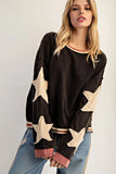 Sofia Star Patch Long Sleeve Top