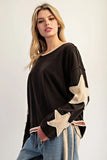 Sofia Star Patch Long Sleeve Top
