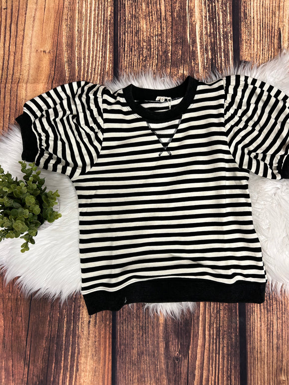 Kate Stripe Puff Sleeve Top