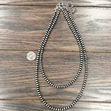 Handmade 24" 6mm Navajo Bead Necklace