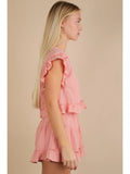 Brynn Blush Ruffle Short Set