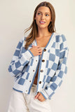 Allie Checker Print Cardigan