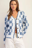 Allie Checker Print Cardigan