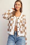 Allie Checker Print Cardigan