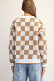 Allie Checker Print Cardigan