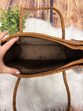 Tooled Leather Tote Purse