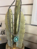 Turquoise Stone Concho Necklace