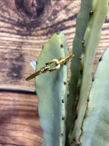 Rope Twist Buckle Bangle Bracelet