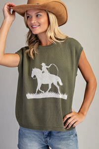 Darbie Western Graphic Sweater