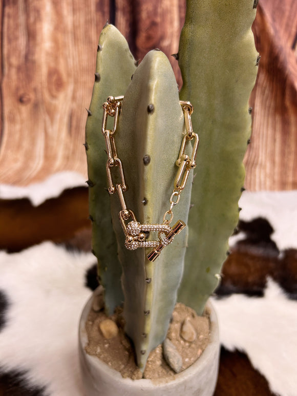 Pave Chain Link Bracelet