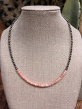 16” Navajo/Pink Conch Disc Necklace