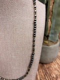 20” Sterling Silver Navajo/14k Gold Plated Necklace