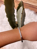 Silver Rhinestone Cuff Bracelet