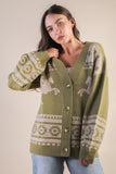 Kenzie Oversized Western Sweater Cardigan