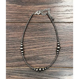 Handmade 15" Clustered Polish Navajo Necklace