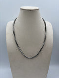 5mm 20” Silver Plated  Copper Pearl Necklace