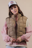 Kenna Solid Color Puffer Vest