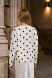 Kam Polka Dot Knit Cardigan