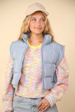 Truthy Bow Detail Vest- Baby Blue