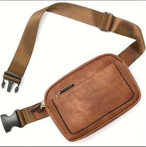 Leather Belt Bag-Brown