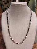 Pink Conch Beaded Navajo Necklace
