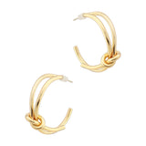 Knotted 1" Hoop Earrings