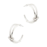 Knotted 1" Hoop Earrings