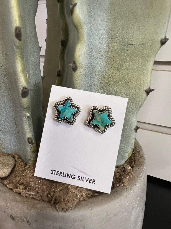 Hada Turquoise Star  Earrings