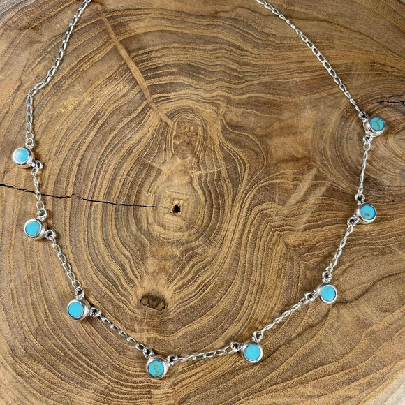 Turquoise Dot Choker Necklace