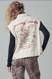 Western Embroidered Denim Vest