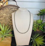 5mm 20” Silver Plated  Copper Pearl Necklace