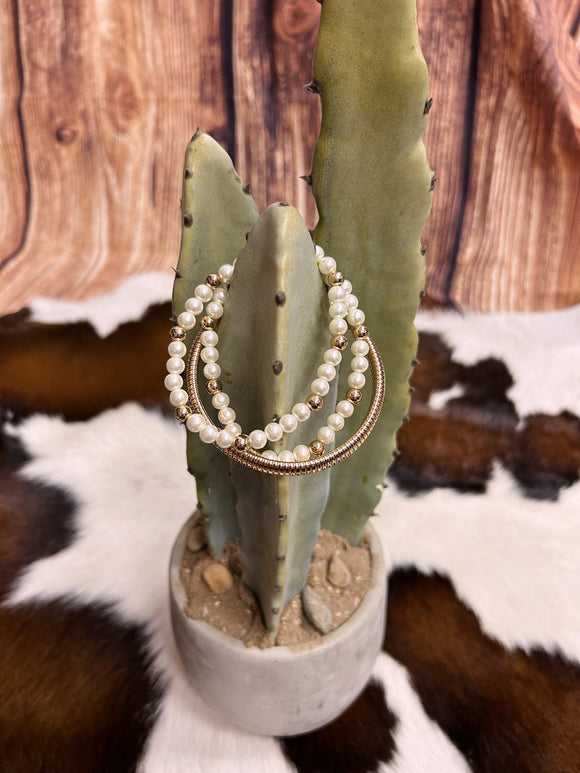 The Pearl Bangle Bracelet Set