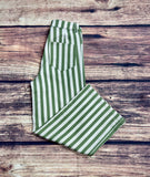 Marie Olive Striped Pants