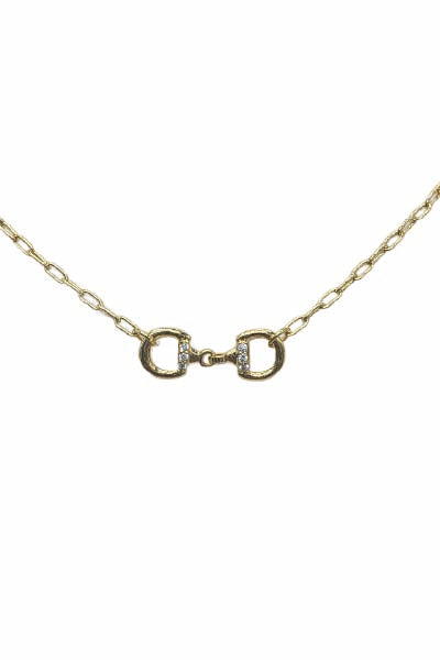 Gold Horse Bit Necklace
