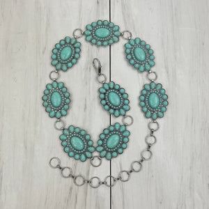 Turquoise Stone Concho Belt