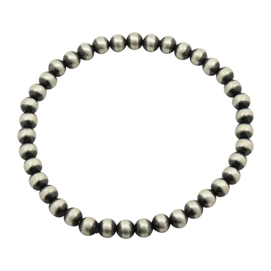 Navajo Pearls Bead Stretch Bracelet-5MM