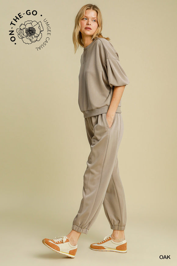 Cassie Oak Jogger Set