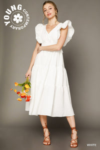 Lacy Ruffle Maxi Dress